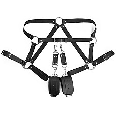 Бондажний набір Art of Sex - Bondage set Anasteisha, чорний, L-2XL