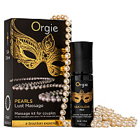 Набір для перлинного масажу Orgie – Pearls Lust Massage (30 мл), силіконовий гель, намисто