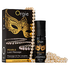 Набір для перлинного масажу Orgie – Pearls Lust Massage (30 мл), силіконовий гель, намисто