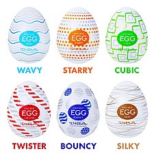 Набор мастурбаторов-яиц Tenga Egg Standard 3 Pack 1 (Wavy, Starry, Cubic)