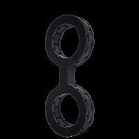 Наручники из силикона Doc Johnson The Cuffs Small - Black, хорошо тянутся, для рук и для ног