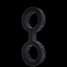 Наручники з силікону Doc Johnson The Cuffs Small - Black, добре тягнуться, для рук і для ніг