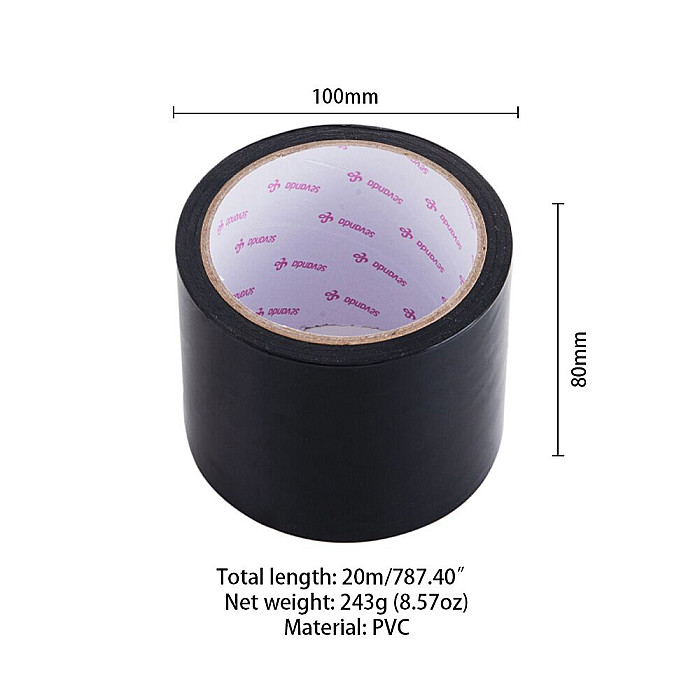 Скотч для бондажа LOCKINK SEVANDA Electrostatic Tape, черная, 16 м