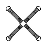 Хрестовина Bedroom Fantasies Hogtie 4 - Way Restraint Cross - Black