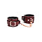 Кожаные наручники Liebe Seele Wine Red Wrist Cuffs, съемная цепочка-крепление
