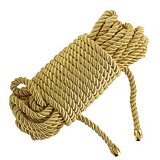 Веревка для шибари LOCKINK SEVANDA Shibari Pratice Rope, золотистая, 8 м, нейлон+хлопок