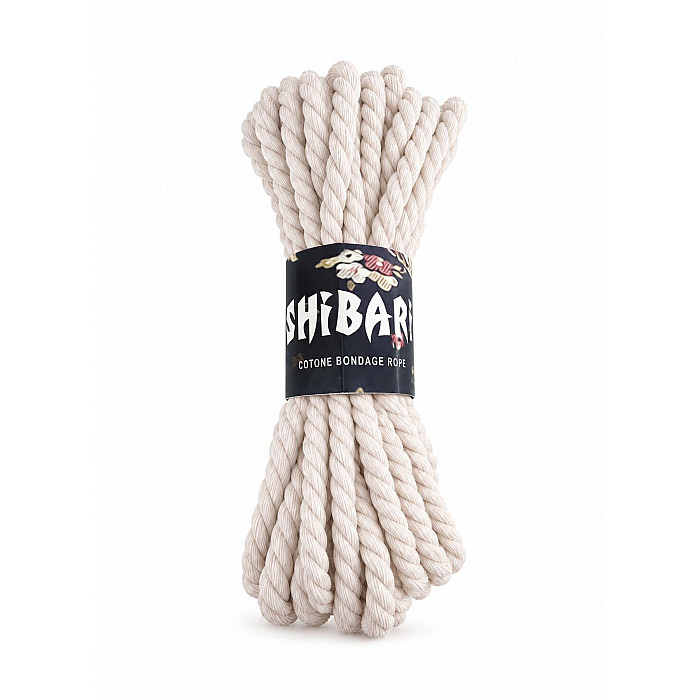 Бавовняна мотузка для шибарі Feral Feelings Shibari Rope, 8 м біла