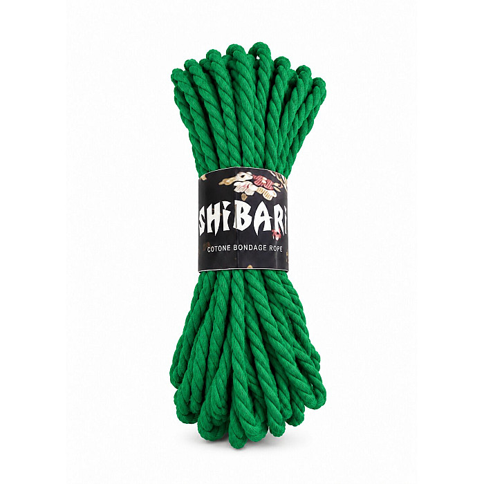 Бавовняна мотузка для шибарі Feral Feelings Shibari Rope, 8 м зелена