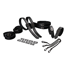 Набор для бондажа LOCKINK 8-Bondage-Straps Restraint Set, черный 8 ремней из натуральной кожи