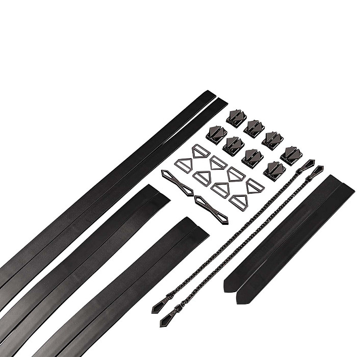 Набор для бондажа LOCKINK 8-Bondage-Straps Restraint Set, черный 8 ремней из натуральной кожи