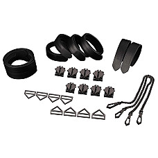 Набор для бондажа LOCKINK 8-Bondage-Straps Restraint Set, черный 8 ремней из натуральной кожи
