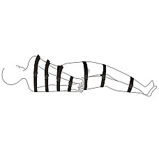 Ремни для бондажа Art of Sex - BDSM Bondage Black Night Simple