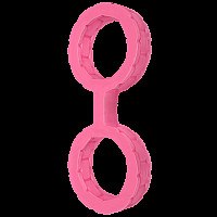 Наручники з силікону Doc Johnson The Cuffs Large - Pink, добре тягнуться, для рук і для ніг