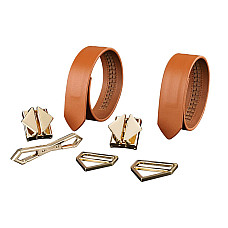 Наручники LOCKINK Wristcuffs/Anklecuffs Brown Set