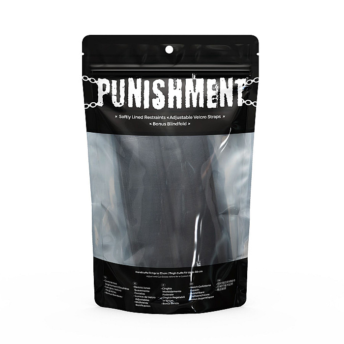 Фиксаторы для руки и бедра Punishment - Thigh to Wrist Restraints - Black