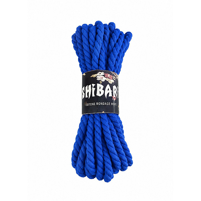 Бавовняна мотузка для шибарі Feral Feelings Shibari Rope, 8 м синя