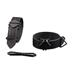 Фиксаторы для рук и ног LOCKINK Wristcuffs/Anklecuffs, черные, натуральная кожа
