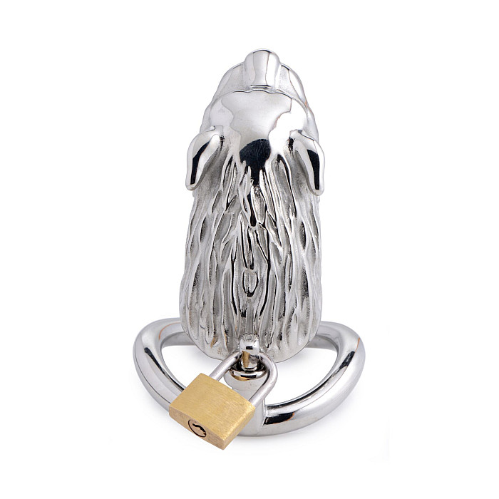 Клетка для пениса Master Series: Tiger King Cock Cage With Lock, три кольца, замок, три ключа