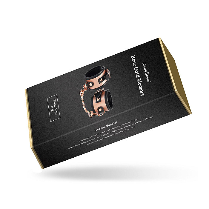 Наручники Liebe Seele Rose Gold Memory Wrist Cuff, натуральная кожа, розовое золото