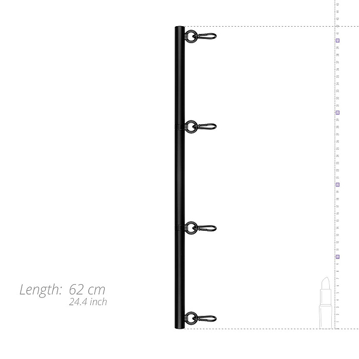 Фиксатор для рук и ног Bedroom Fantasies: Spreader Bar Lightweight Restraint Bar, черный