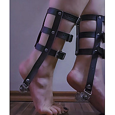 Шкіряна портупея для гомілкостопу зі шпорами Liebe Seele Leather High Heel Ankle Harness Silver