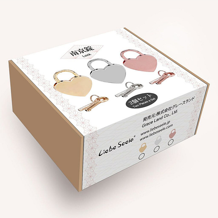 Замочек-сердечко Liebe Seele Heart Shape Padlock Silver (2 шт), универсальный