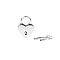 Замочок Liebe Seele Heart Shape Padlock Silver (2 шт)
