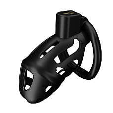 Клетка для пениса LOCKINK SEVANDA Plastic Penis Chastity Cage, черная, 3 кольца разных размеров