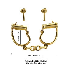 Наручники LOCKINK Love-slave Handcuffs, золотистые, металлические, в форме стремян