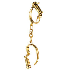 Наручники LOCKINK Love-slave Handcuffs, золотистые, металлические, в форме стремян