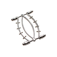 Зажим для вагины Master Series: Spread 'Em Poker Vagina Clamp with Adjustable Pressure Screws, шипы