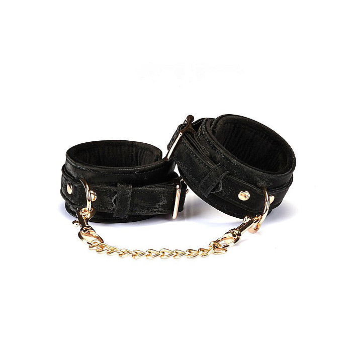 Наручники Liebe Seele Boudoir Amor Wrist Cuffs Black, соединительная цепочка на карабинах