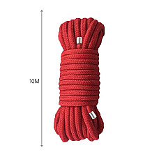 Веревка для BDSM MAI Bondage Rope Red, длина 10 м, диаметр 6,5 мм, полиэстер