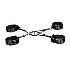 Набор фиксаторов для рук и ног LOCKINK Hogtie Set, черный, ремни из натуральной кожи