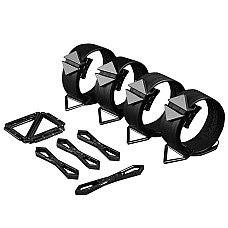Набор фиксаторов для рук и ног LOCKINK Hogtie Set, черный, ремни из натуральной кожи