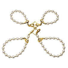 Жемчужные наручники и поножи LOCKINK Pearl Handcuffs & Anklecuffs