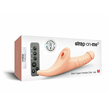 Вібронасадка для страпону з вакуумною стимуляцією Strap-On-Me Multi Orgasm Realistic Dildo M Black