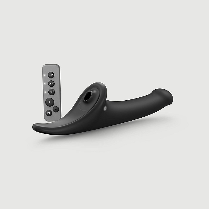 Вібронасадка для страпону з вакуумною стимуляцією Strap-On-Me Multi Orgasm Dildo M Black