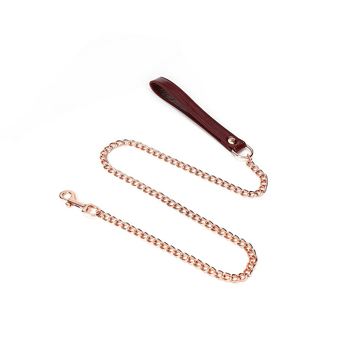 Нашийник з повідцем Liebe Seele Wine Red Collar and Leash