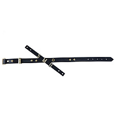 Ошейник LOCKINK Dark DIY Alphabet Collar, черный, искусственная кожа, буквы со стразами