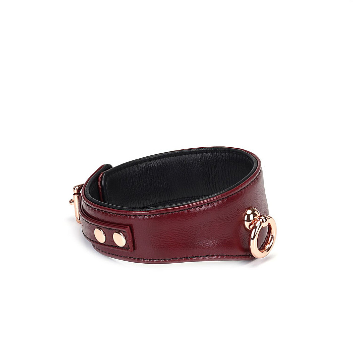 Нашийник з повідцем Liebe Seele Wine Red Curved Collar