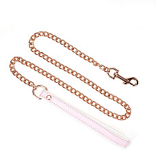 Нашийник з повідцем Liebe Seele White & Pink Fairy Goat Leather Collar
