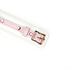 Нашийник з повідцем Liebe Seele White & Pink Fairy Goat Leather Collar