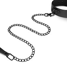 Ошейник с поводком Bedroom Fantasies: Faux Leather Collar & Chain