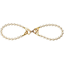 Жемчужный набор для фиксации LOCKINK Pearl Bondage & Restraint Set, наручники, поножи, поводок