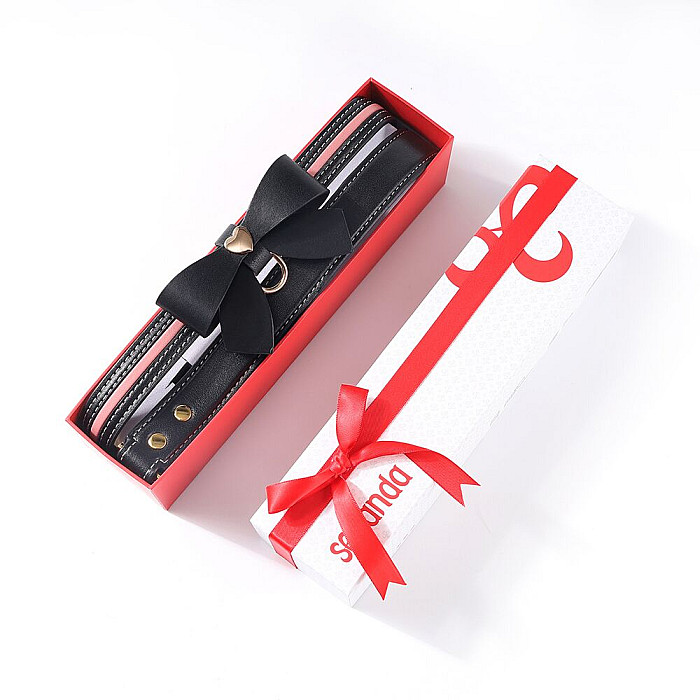 Повідець LOCKINK SEVANDA Love Heart Butterfly Leather Collar Set - Black