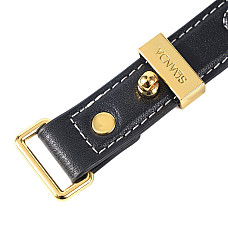 Ошейник с поводком LOCKINK SEVANDA Love Heart Butterfly Leather Collar Set, черно-розовый, с бантом