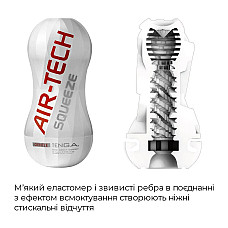 Мастурбатор Tenga Air-Tech Squeeze Gentle, сжимаемый корпус, более плотный вход