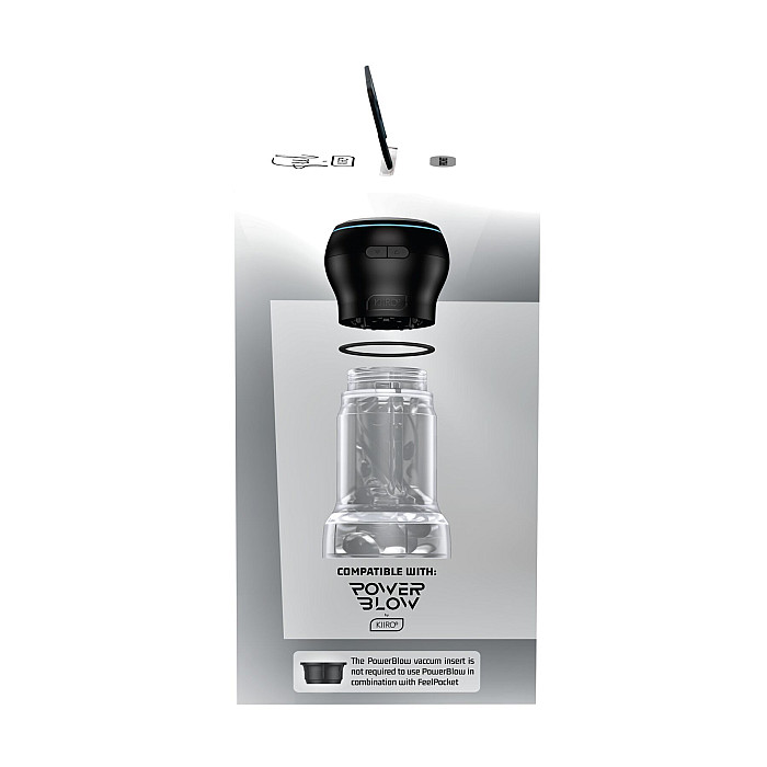 Мастурбатор Kiiroo Feel Pocket Crystal, совместим с интерактивной насадкой PowerBlow