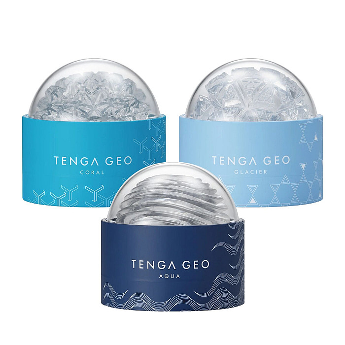 Мастурбатор Tenga Geo Aqua Clear, новий матеріал, ніжні хвилі